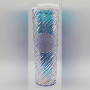 Starbucks Holiday 2022 White Iridescent Unicorn Swirl Tumbler